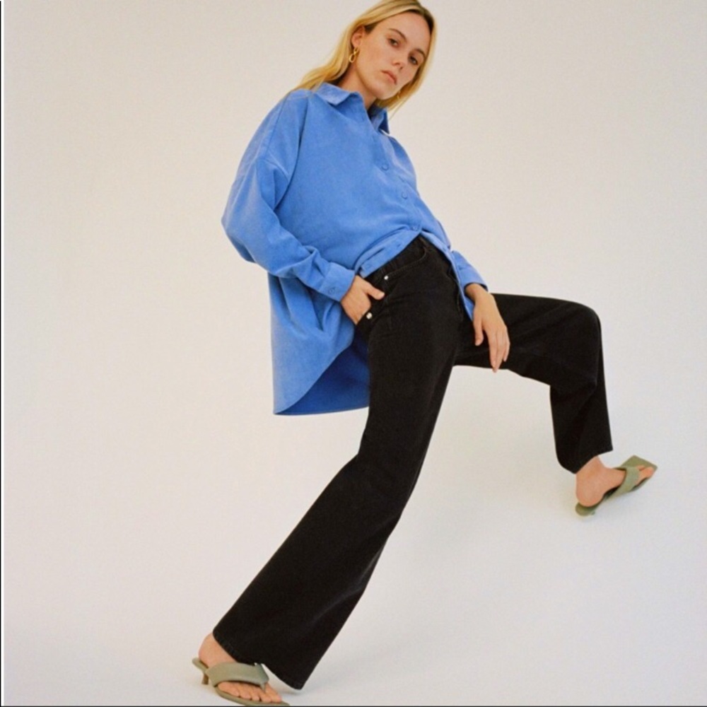 Zara’s blue corduroy oversized shirt/shacket - Picture 8 of 8